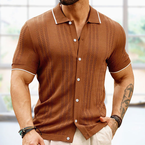 Short-sleeved Polo Shirt - Men's Clothing