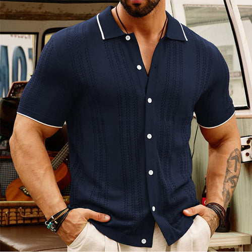 Short-sleeved Polo Shirt - Men's Clothing