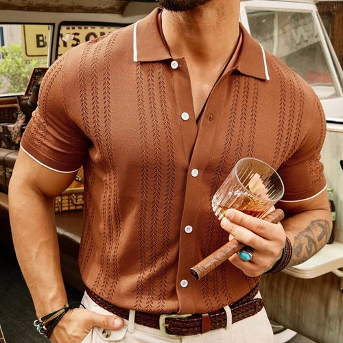 Short-sleeved Polo Shirt - Men's Clothing